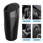 Car Trash Can with 90 Free Garbage Bags - Waterproof, Lid-Closed, Easy-to-Clean Cup Holder Trash Can, Ideal for Car Organization (Black & Pink Combo, 2-Pack, Perfect for Home, and Travel)