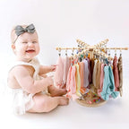POVETIRE Headband Holder Bow Organizer for Girls,360 Rotating Hair accessories Organizer Storage Baby Headband Display Stand 