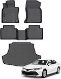 Auxko All Weather Floor Mats Cargo Mat Fit for Toyota Camry AWD 2024 2023 2022 2021 2020 2019 2018 TPE Floor Liner Trunk Mat Camry Accessories All Season Odorless Anti-Slip Black