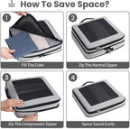 Compression Packing Cubes for Travel, Lightweight Vacation Travel Essentials, Travel Accessories for Suitcase Organizer Bags 