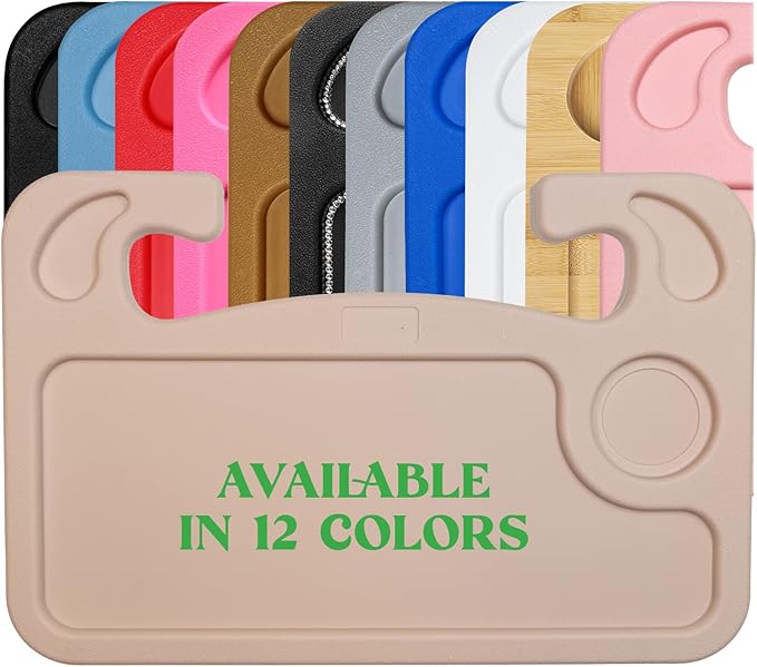 lebogner Steering Wheel Tray, Car Food Trays for Eating, Laptop, Tablet, iPad Or Notebook, Hook On Auto Steering Wheel (Steering Wheel Tray, Beige)