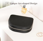 ProCase Travel Size Jewelry Box, Large Portable Seashell-Shaped Jewelry Case, 2 Layer Jewelry Organizer in PU Leather for Wom