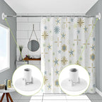 Adjustable Shower Curtain Rod Bracket, 2Pcs Different Sizes Titanium Steel Single Swivel Flange Heavy Duty Closet Rod Holder 