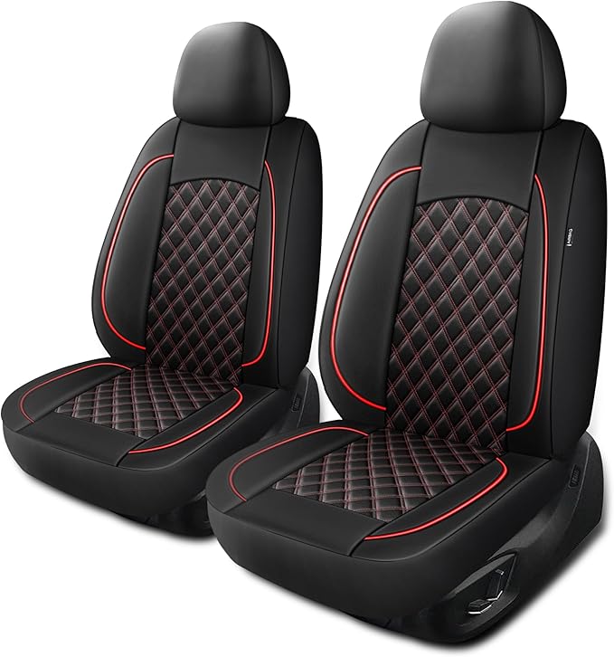 Leather Car Seat Covers,Breathable and Waterproof Napa Leather Automotive Seat Cover, Universal Interior for Cars, Sedans, SU