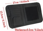 Leather Car Sun Visor Organizer for Or Truck, Sunglasses Holder, Cards Sleeve Pockets Organizer,Visor Document Holder for Car Registration License, Drving License, Insurance, Cards, Pen, Key