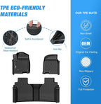 Nilight Floor Mats for Chevy Silverado GMC Sierra 1500 2019-2026, Silverado GMC Sierra 2500HD 3500HD Crew Cab 2020 2021 2022 2023 2024 2025 2026 All Weather Custom Fit Heavy Duty Floor Liners