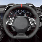 MEWANT Hand Stitch Car Steering Wheel Protector Wrap Cover for Chevrolet Camaro 2017-2022 Steering Wheel Accessories