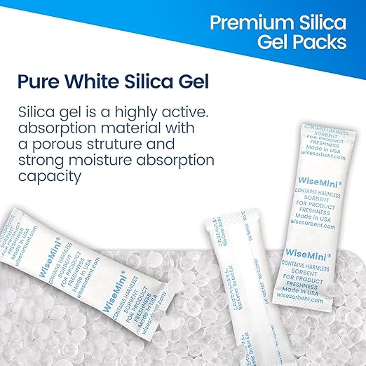 60Pcs 10 Gram Silica Gel Packs, Food Grade Moisture Absorbers, Silica Packets,Moisture Absobering for Food Storage,Desiccant