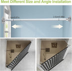 Shower Curtain Rod Bracket, 2Pcs Different Sizes Titanium Steel Shower Curtain Rod Single Swivel Flange Curtain Rod Wall-Moun