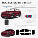KMF Thicken Sun Shades for Ford Mustang Mach-E 2021-2025 Accessories, Custom Fit Car Window Covers for Windshield Side Rear, UV Block and Blackout Protect Privacy for Camping Full Coverage 8pcs