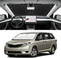 Custom Fit Windshield Sun Shade for Toyota Sienna 2011-2020, Blocks UV & Heat, Front Window Sunshade Accessories, Easy Fold & Store Keep Your Car Cooler