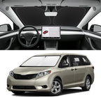Custom Fit Windshield Sun Shade for Toyota Sienna 2011-2020, Blocks UV & Heat, Front Window Sunshade Accessories, Easy Fold & Store Keep Your Car Cooler