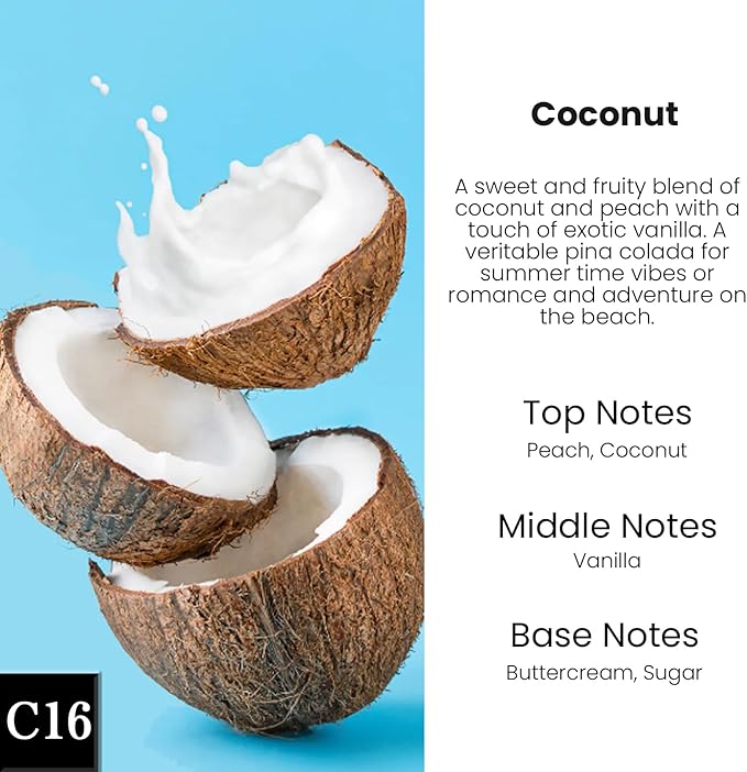 C Classy Car Air Freshener Hanging 2 Pack, Coconut Essential Oil Diffuser for Cars, Long-Lasting Fragrance, Cute Car Accessor