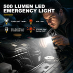 12 V Car 8000 mAh Battery Jump Starter 2800A with 150psI Air Compressor, Compact and Practical Edition QB08L Safe Smart,