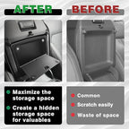 Muslogy Center Console Hidden Organizer Magnet Opening Design Compatible with Ford Ranger 2024 2025 2026 Accessories Armrest Hidden Storage Box Insert Secret Organizer Magnetic Switch