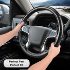 Steering Wheel Cover for Chevy Silverado 1500 2014-2018/2500 2500HD 3500 3500HD 2015-2019/ 4500HD 5500HD 6500HD 2019-2024/ Suburban Tahoe 2015-2020/ Colorado 2015-2022/ Traverse 2018-2023 Chevrolet