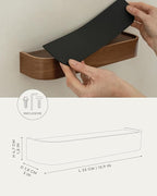Kazai. Key Holder 'Toke' | Minimalist Key Hook Design from Berlin | Modern Key Holder Wall Mount with Wooden Shelf | Key Rack