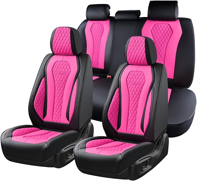 Coverado Auto Seat Covers, Car Seat Covers Full Set, Rose Car Seat Cover, Driver Seat Covers Front Seats Rear Seat Cover, Lux
