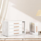 HOOBRO Jewelry Box for Women, Wooden Jewelry Organizer with Transparent Window, 4-Layer Jewelry Organizer Box, Jewelry Holder