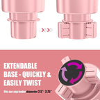 Upgraded Car Cup Holder Expander Adapter with Offset Adjustable Base, Compatible with Yeti 14/24/36/46oz Ramblers, Hydro Flas
