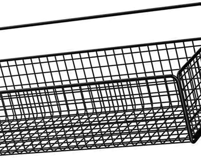 Multifunctional Iron Wire Wall Hanging Storage Basket, Portable Metal Mesh Bin for Kitchen and Bathroom, Vintage Wall Mount F