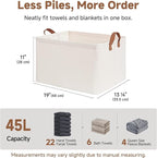 StorageWorks Fabric Storage Bins, Extra Large Storage Baskets for Shelves, Closet Organizers and Storage Bins with Metal Fram