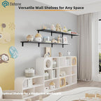 Floating Shelf Board for Wall 5/8" – 1 Pack Board Only, No Brackets – 72"L x 12"W x 0.6"T Black Melamine Wood Floating Shelve