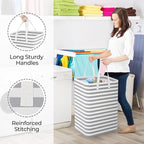StorageRight Laundry Basket Hamper Large Collapsible Laundry Hamper with Easy Carry Handles，Freestanding Clothes Hampers for 