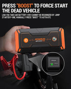 Powrun P-ONE Jump Starter 2000A Portable Jump Box - Car Jump Starter Battery Pack for up to 8.0L Gas and 6.5L Diesel Engines