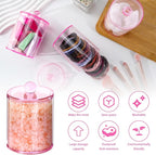 XIPENGKEJI 6 Pack Qtip Holder,Canister Apothecary Jar Set, Bathroom Jars with Lids Set for Cotton Swabs, Balls, Pads, Floss P
