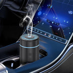 100ML Car Diffuser, USB Rechargeable Battery Operated, Powered Cordless Essential Oil Humidifier, 7 LED Color Lights 2 Timer 