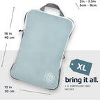 TRIPPED XL Compression Packing Cubes — 7-Piece Set for Checked Luggage | Extra-Large (15.7"×11"×4") + Large + Small + Tube + 