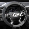 GIANT PANDA Steering Wheel Cover for GMC Sierra Acadia Terrain Yukon(Gray+Black-Standard Size)