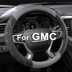 GIANT PANDA Steering Wheel Cover for GMC Sierra Acadia Terrain Yukon(Gray+Black-Standard Size)