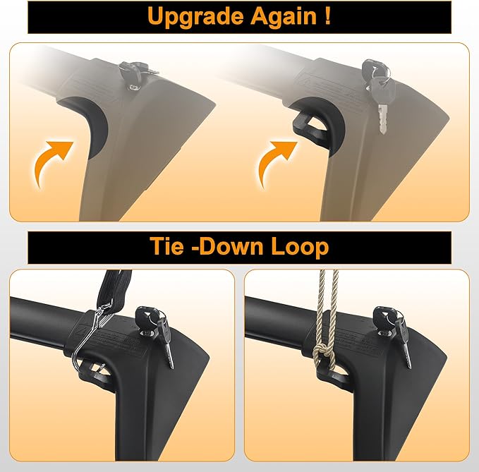 Autekcomma Roof Rack Cross Bars for Toyota RAV4 2019-2025 (Not Fit 2024 LE/Adventure/TRD Off-Road/Hybrid Woodland Edition) Anti-Theft Lock Mechanism Tie-Down Loop Aluminum Anti-Corrosion Crossbars