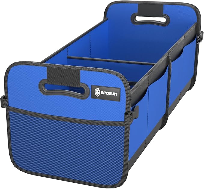 Sposuit Trunk Organizer for Car - 70L Collapsible Car Storage with 11 Pockets & Reinforced Handles, SUV Trunk Organizers for