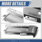 Auto Dynasty Rear Bumper End Caps Cover Compatible with 2015-2020 Ford F-150, Driver Left Side, with Parking Sensor Holes, Polished Chrome
