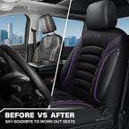 CAR PASS Comfortable 3D Foam Mesh Leather Car Seat Covers Front, Air Cool Mesh Breathable Front Seat Covers for Car, Universa