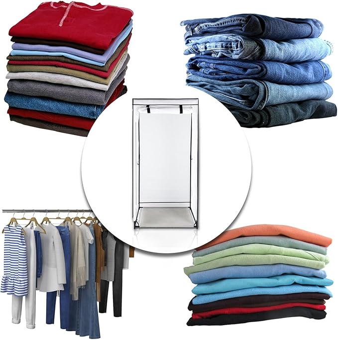 ATHome 28" Portable Wardrobe, White