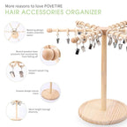 POVETIRE Headband Holder Bow Organizer for Girls,360 Rotating Hair accessories Organizer Storage Baby Headband Display Stand 