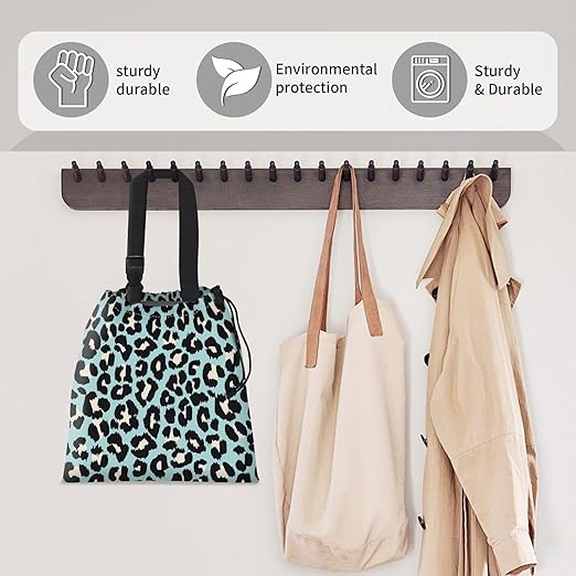 Car Trash Bag Large Hanging Can for Back of Seat, Cute Waterproof Car Garbage Bag for Vehicle, Travelling, Outdoor Cute Blue Black Leopard