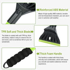 Oversized Ice Scrapers for Car Windshield, Snow Brush Scrapers Car Window Frost Removal with Foam Handle, 4.7Inch Large Soft Blade for SUVs Trucks-Scratch（1pc）
