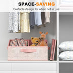 Closet Storage Bins 6 Pack, Large Closet Organizer Baskets with Divider & Handles,Trapezoid Fabric Shelf Organizers, Collapsi