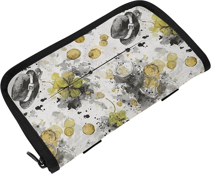 Car Tissue Holder Car Visor Organizer Tissue Box Holder for Car Sun Visor Organizer with Car Vehicle Accessories Essentials Interior for Women Men White Clover Hat Gold St.Patrick