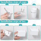 20 Pcs Pegboard Bins and Cups with Hooks and Loops, Peg Board Hooks Assortment Organizer, Pegboard Storage Arrangement Bin Ki
