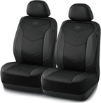 Skechers Memory Foam Seat Covers,Leather Car Seat Covers, Ultimate Comfort & Support Front Seat Covers Airbag Compatible, Aut