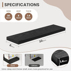 30 Inch Floating Shelves, 8 Inch Deep Floating Shelves for Wall, Hanging Shelf with Invisible Brackets, Deep Shelves for Bath
