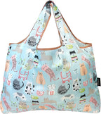 allydrew Large Foldable Tote Nylon Reusable Grocery Bags, 5 Pack