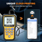BluSon YM319 OBD2 Scanner Diagnostic Tool with Battery Tester, Check Engine Fault Code Reader with Live Data, Cloud Printing,