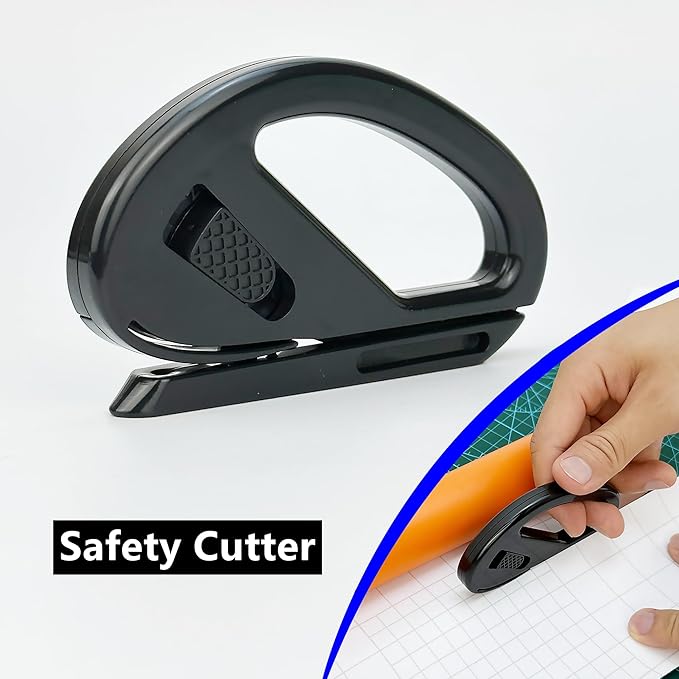 Umaki Automotive Vinyl Wraps Tools Tint Film Kit with 2 Pairs Vinyl Wrap Gloves, 4inch Felt Squeegee, Scraper, Edge Trimmer, Utility Film Knife, Black